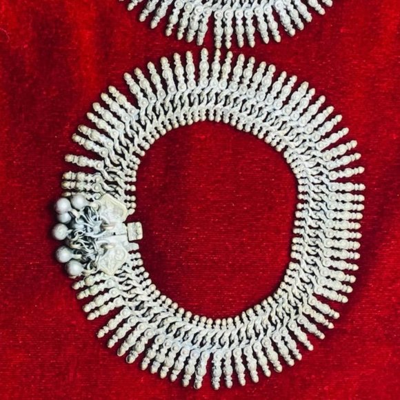 Antique Tribal Anklets Pair, Vintage Afghan Anklets, Afghan Anklets,Body Jewelry